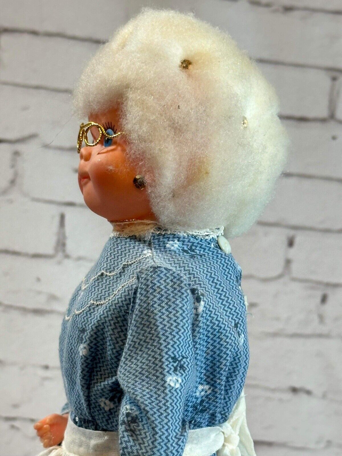 Vintage Granny Doll Hand Crafted SOAP DETERGENT BOTTLE Door Stop TNO QCC