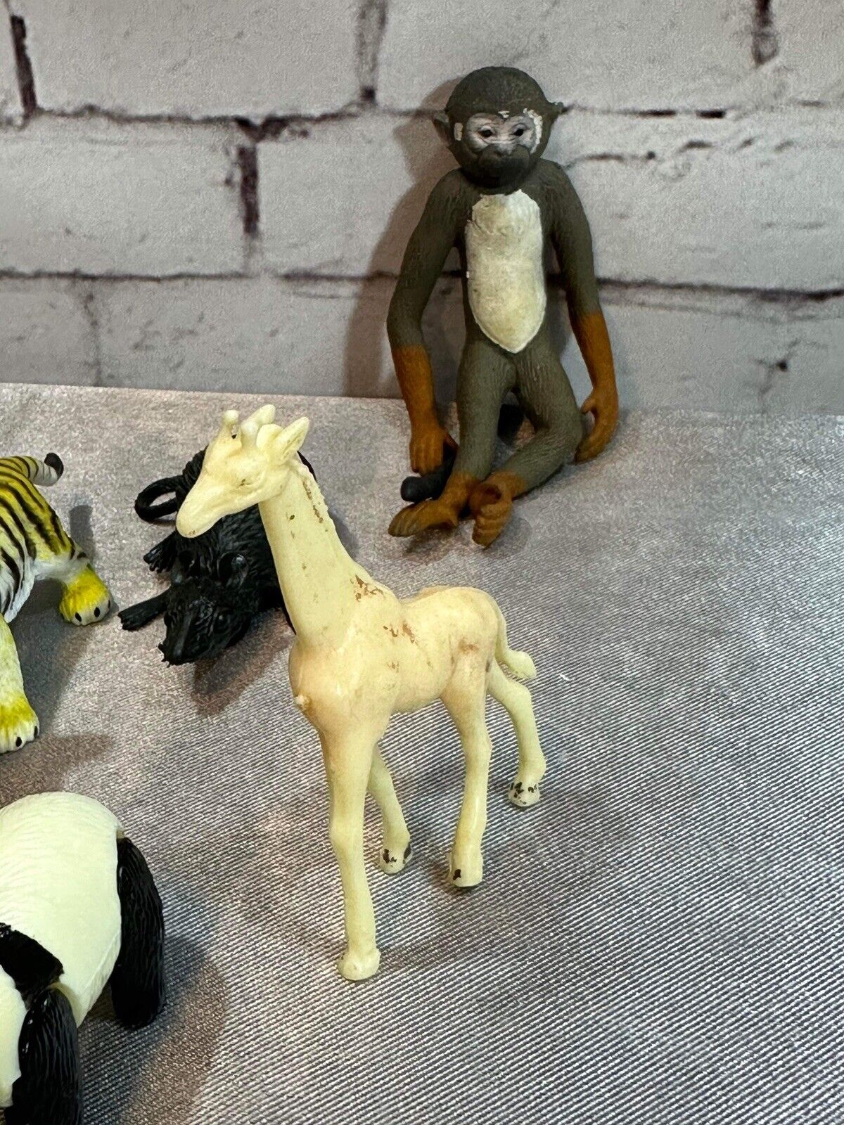Vintage LOT of 16 Toy Animals 1960s 1970s 1980s VTY