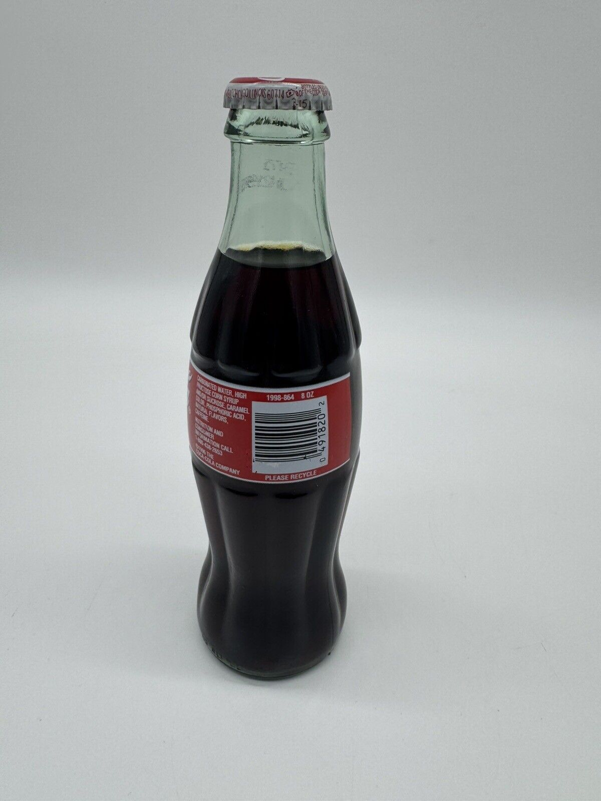 1998 COCA - COLA RACING FAMILY #18 BOBBY LABONTE 8 OZ GLASS COCA COLA BOTTLE