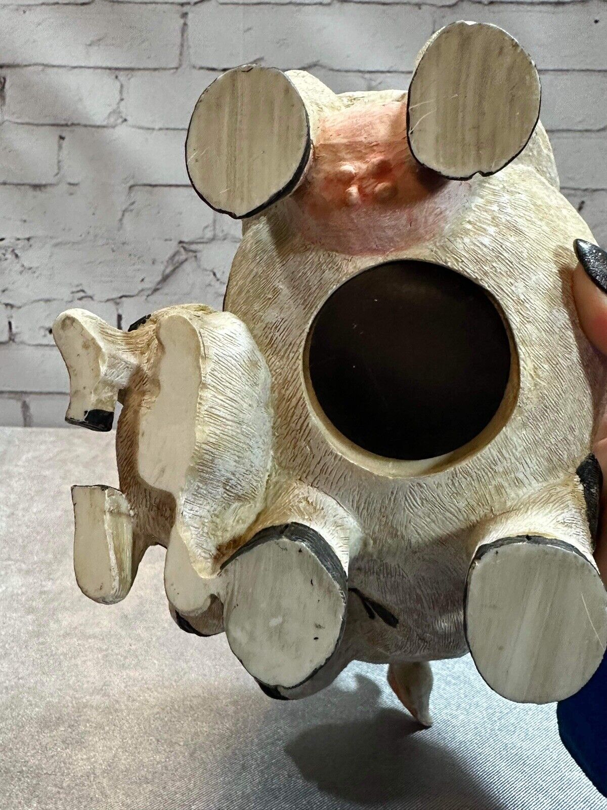 Sweet Cow and Calf Piggy Bank Black and White Holstein Textured Detailed MHD QCC