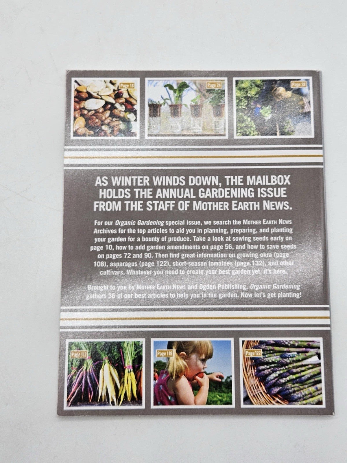 Mother Earth News magazine Collector series Spring 2023 Organic Gardening