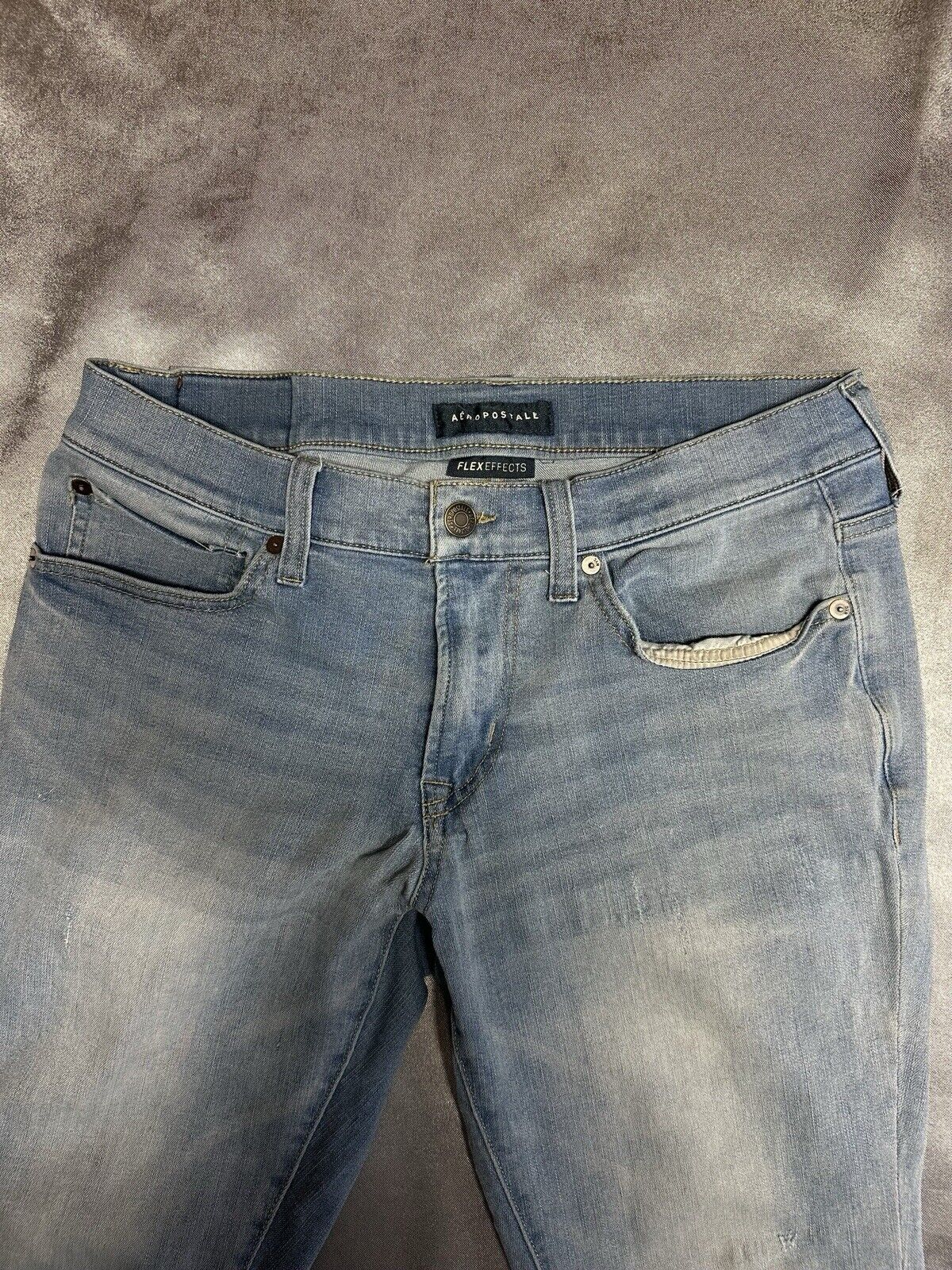 Aeropostale Mens Flex Effects Super Skinny Stretch Blue Jeans 30/32 MCLTH 001