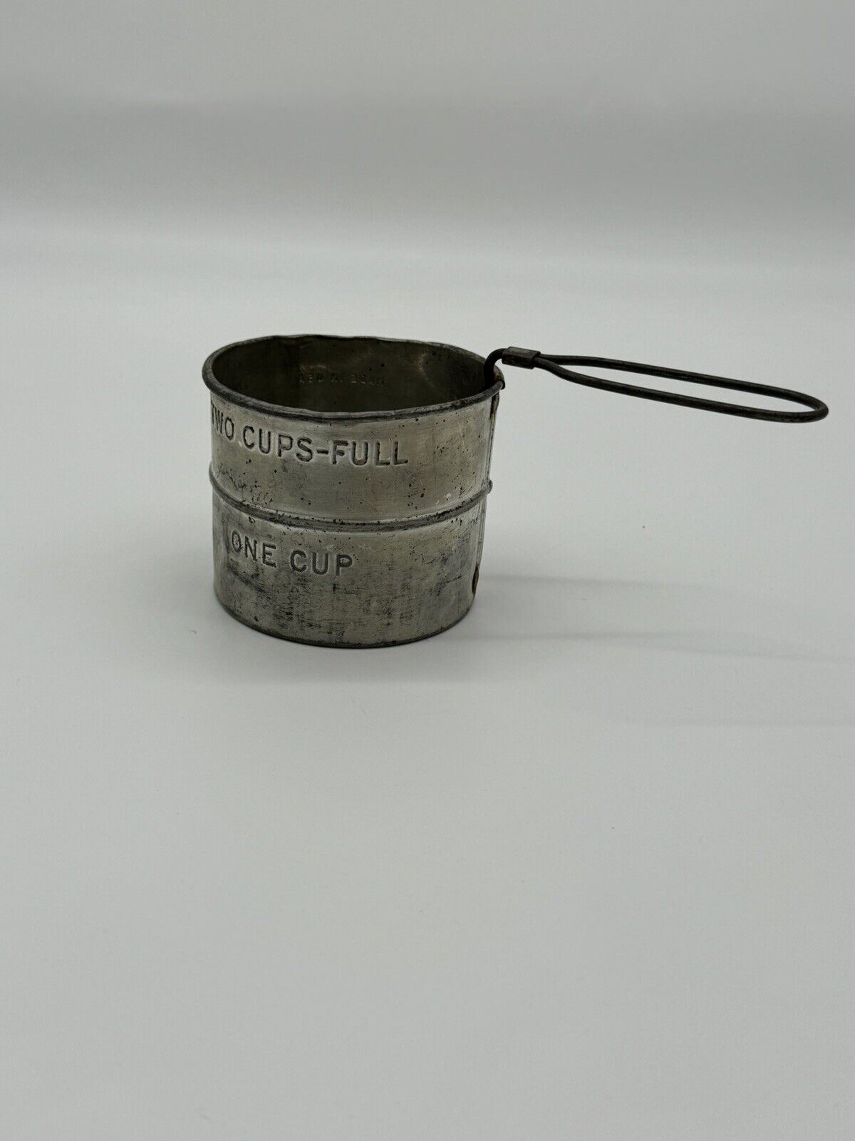 Vintage KITCHEN Two Cups Full METAL FLOUR SIFTER Hand Held Made in USA