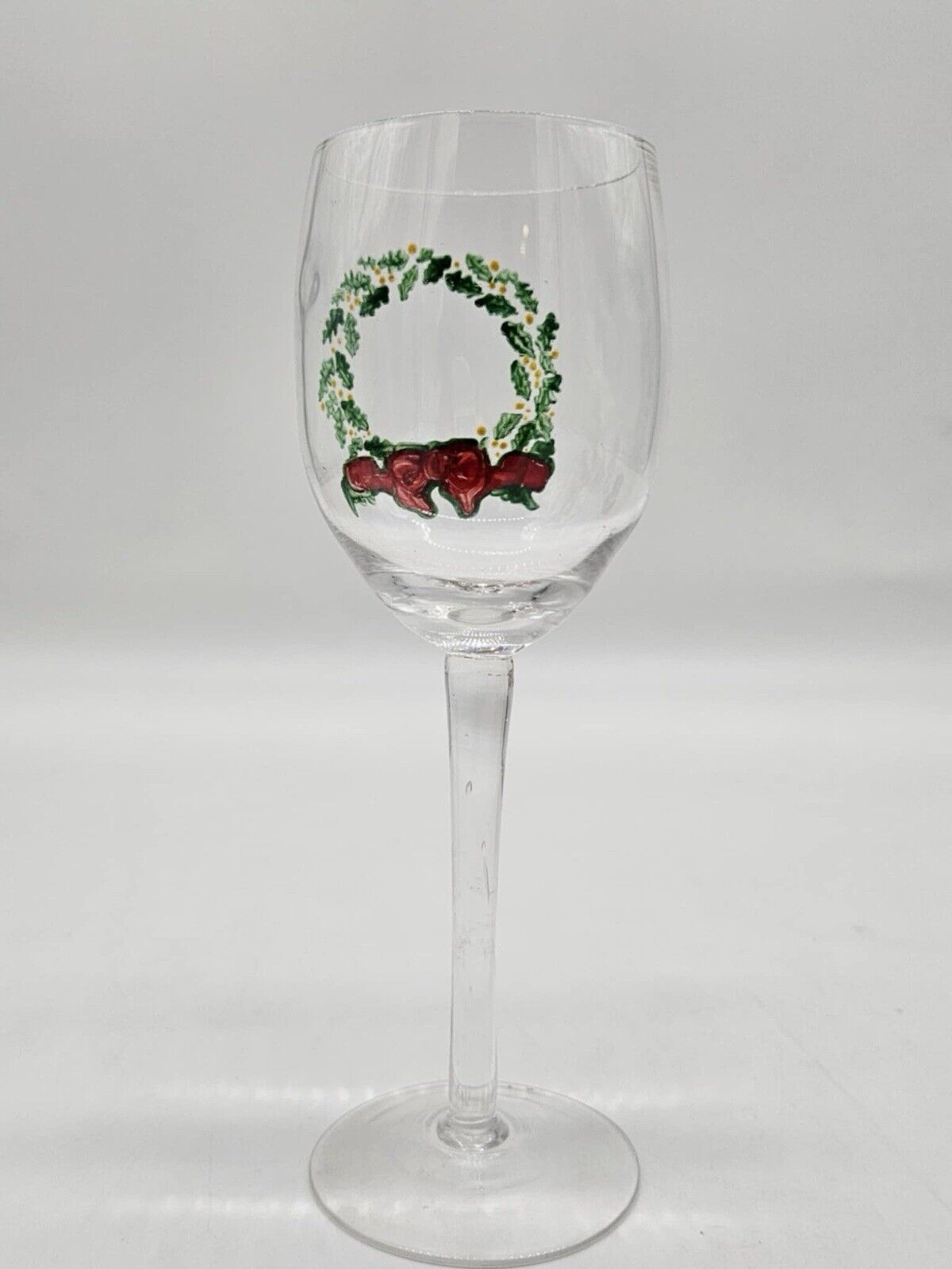 Vintage New Handpainted Christmas Napa Country Wine Glasses Libbey USA