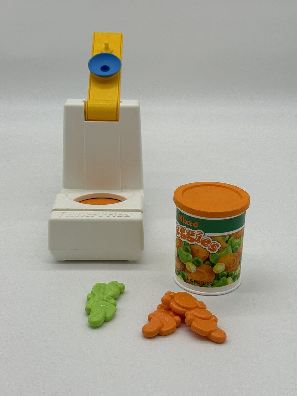1987 FISHER PRICE Play Food CAN OPENER Set Fun With Food Kitchen Cooking Vintage