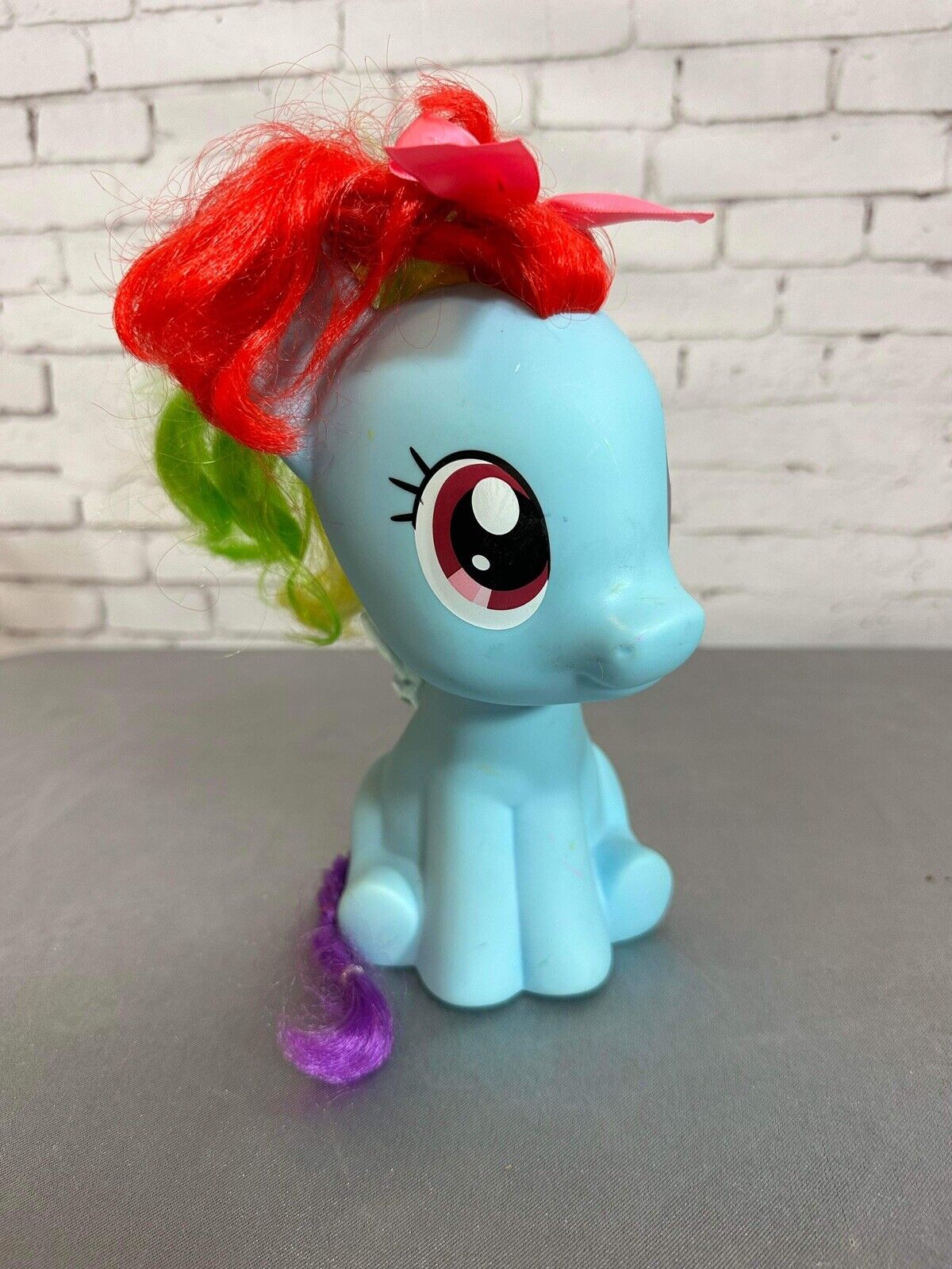 10" HASBRO 2016 BLUE RAINBOW DASH SITTING FIGURE LARGE MY LITTLE PONY