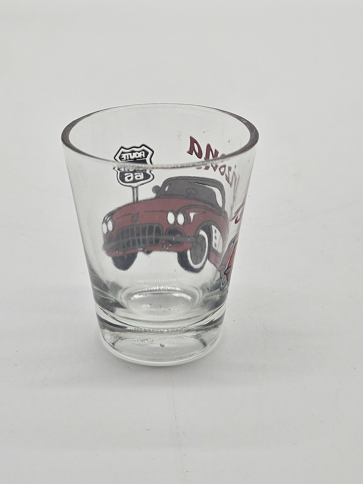 Arizona Route 66 Red Corvette Classic Car Souvenir Shot Glass