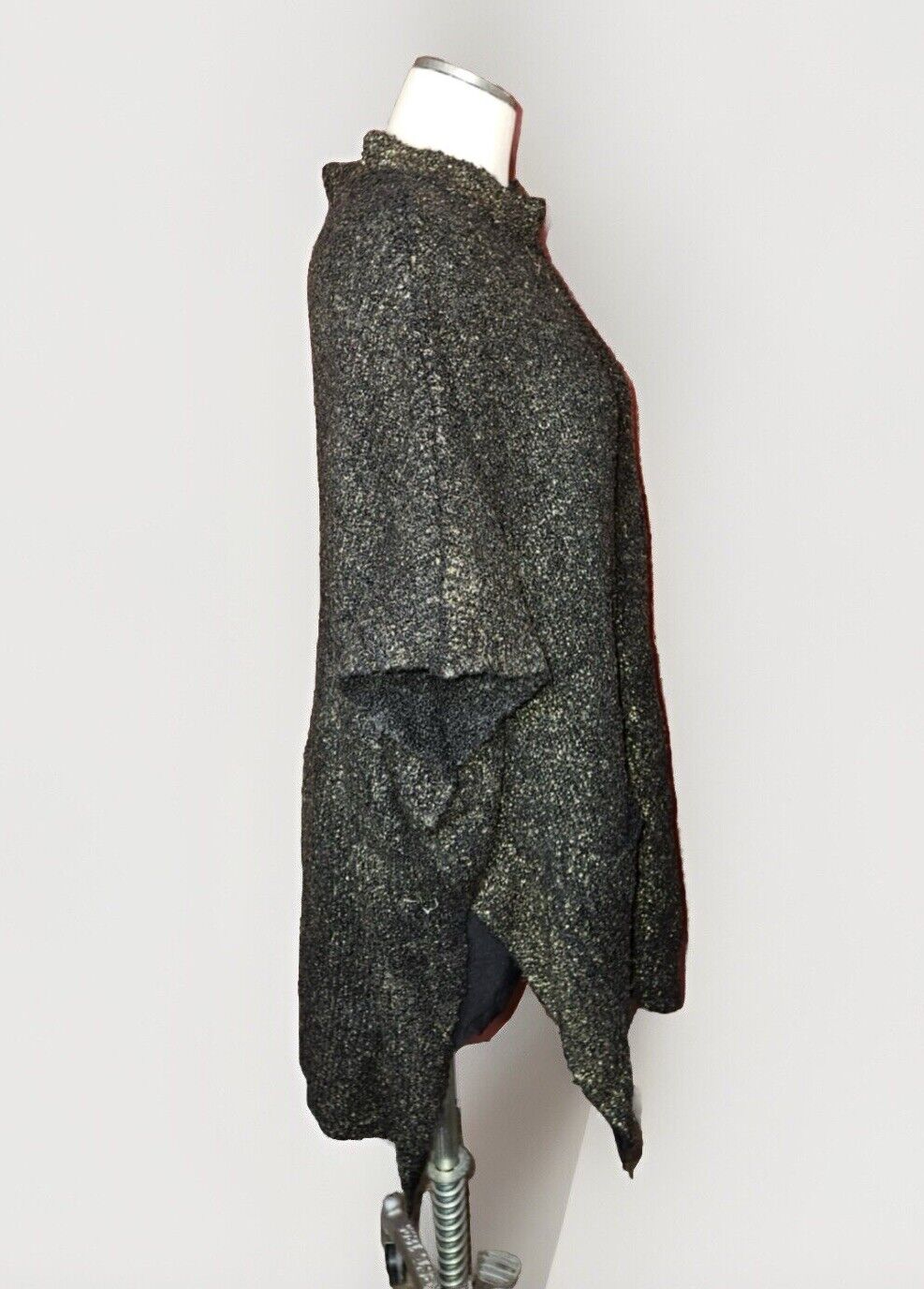 ALEMBIKA OVERSIZED THICK GRAY SWEATER PONCHO ~ Sz Small