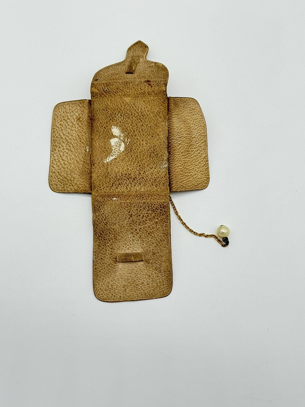 Civil War Era Tiny Leather Antique Sewing Pouch