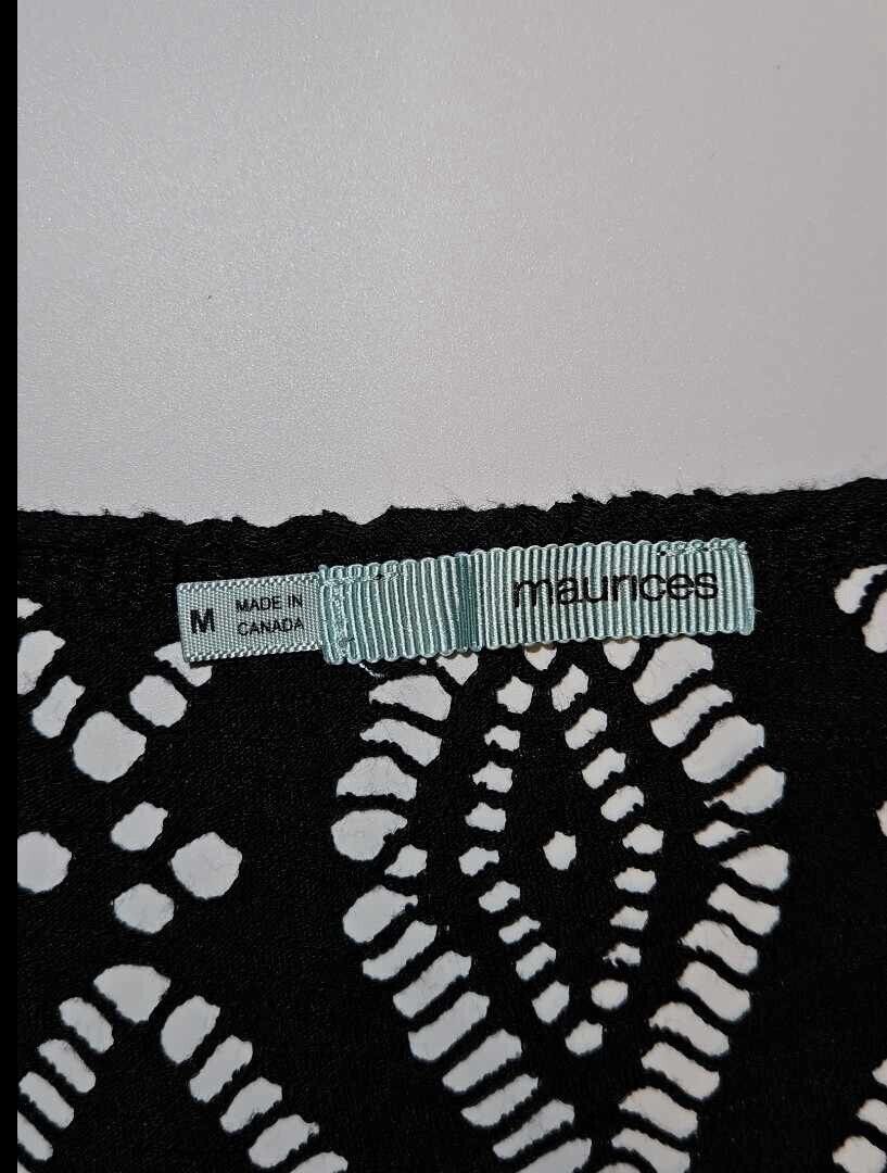 Maurices Shirt Women’s Black Short Sleeve Lace Top - Sz M
