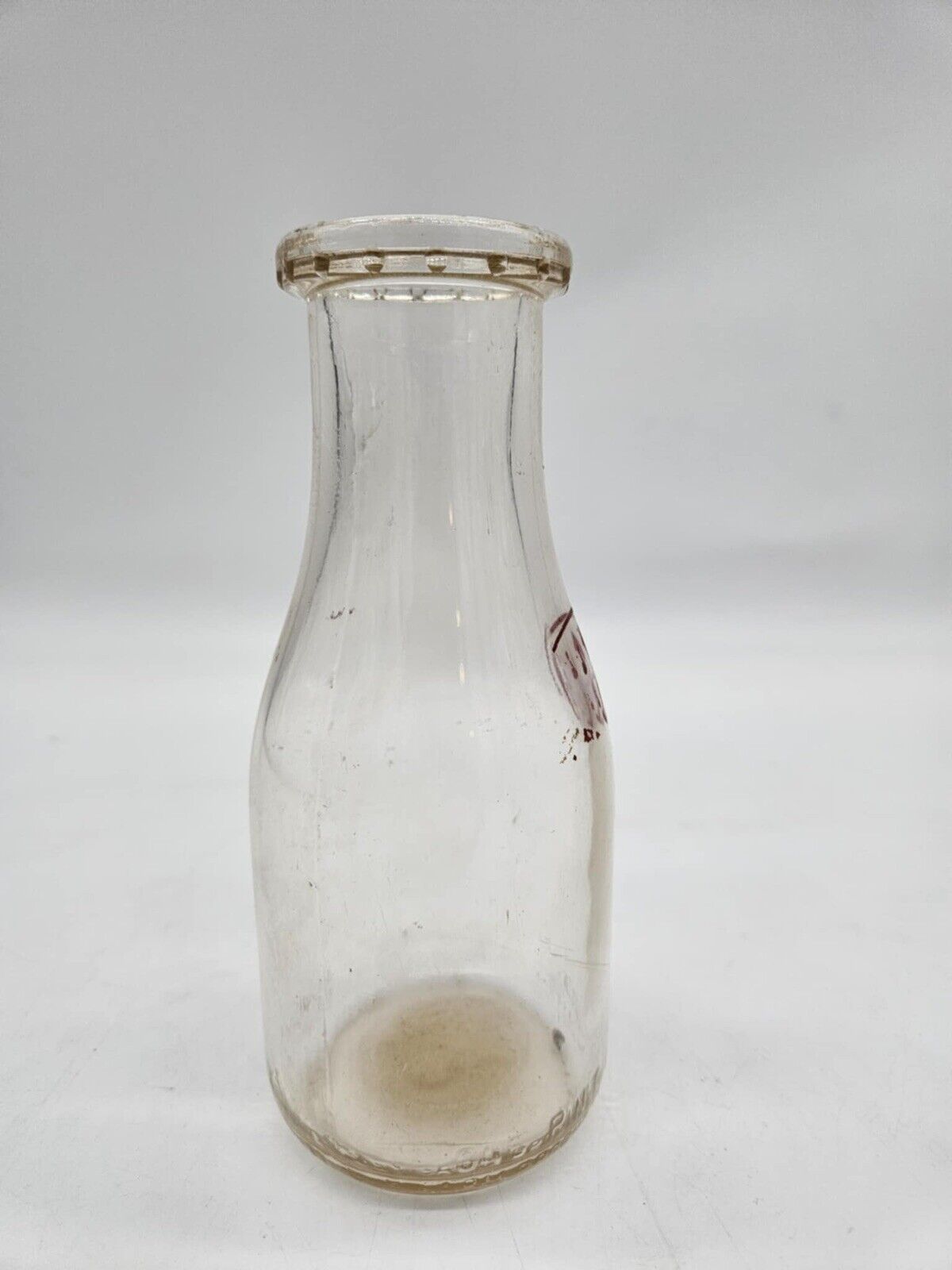 ANTIQUE 1946 PLATHS BUTTERCUP DAIRY PINT MILK BOTTLE ACL RENSSELAER NY NICE RARE
