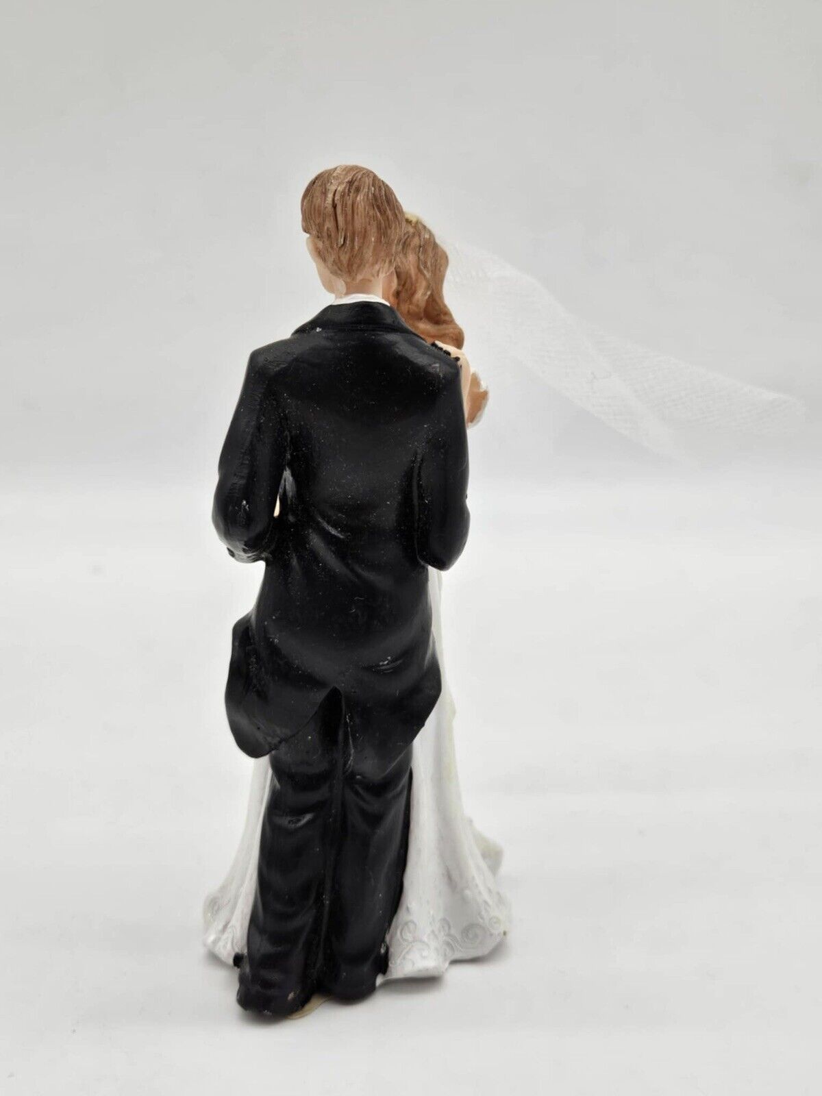 Vintage Romantic Groom Bride Resin Figurine Cake Topper Wedding