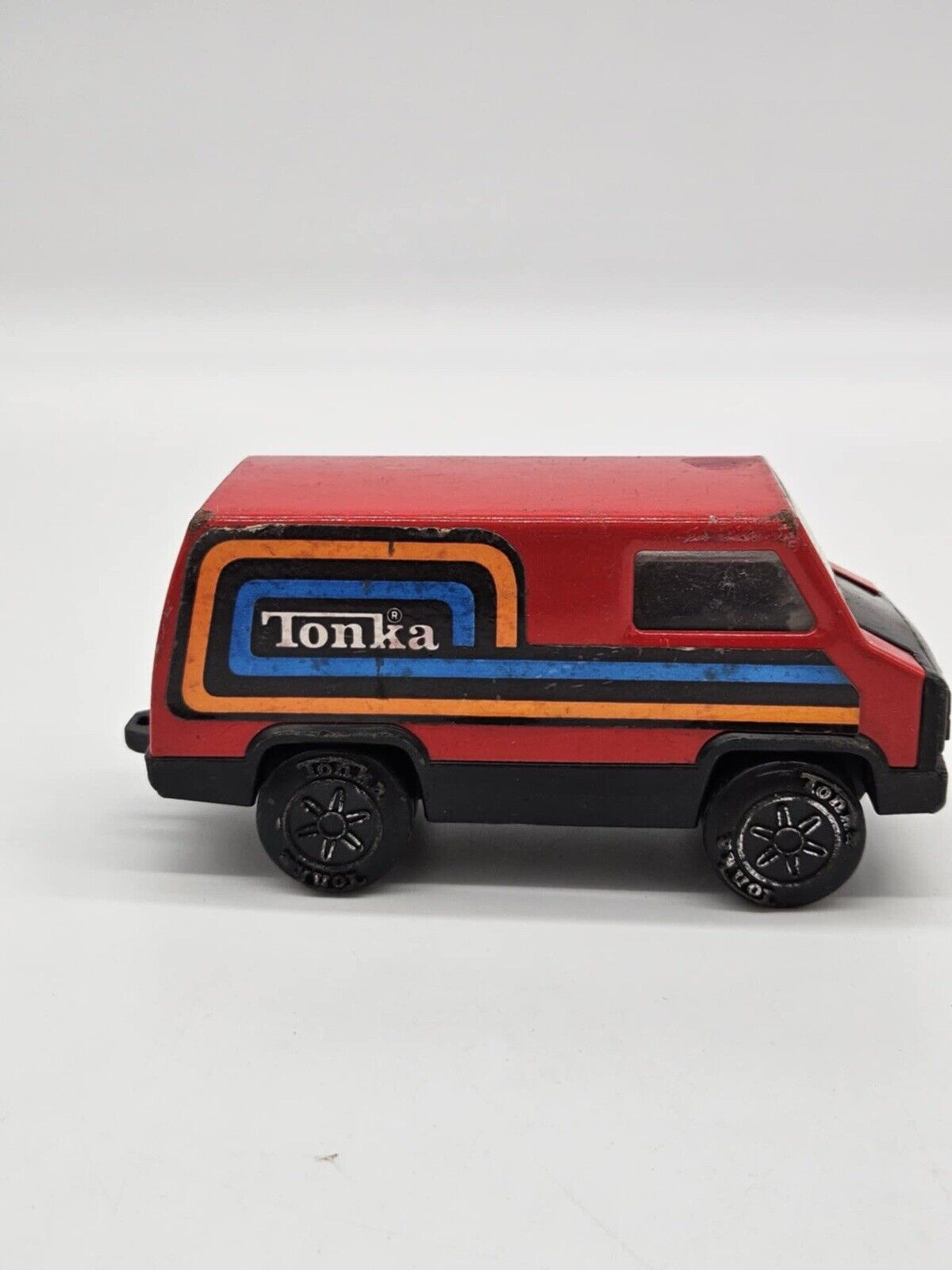 2 Vintage 1979 Red Tonka Vans Hong Kong Original Die Cast Metal Vehicle Toy