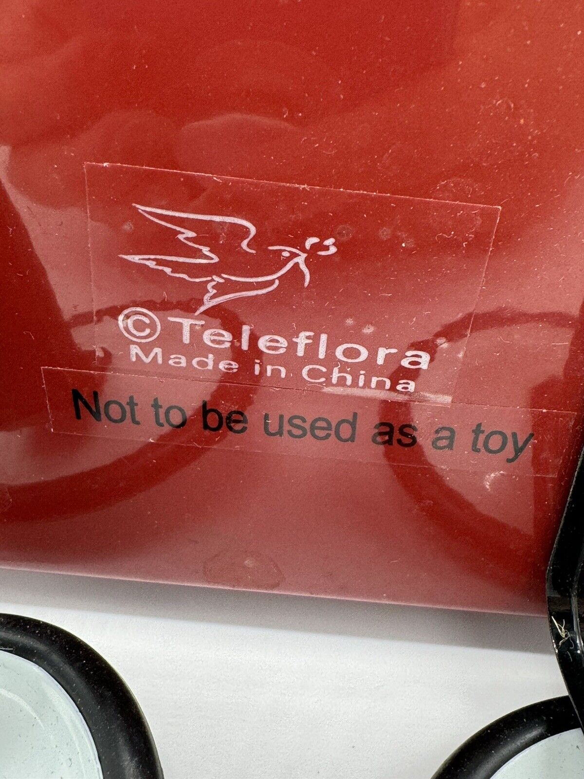 TELEFLORA Little Red Metal Wagon 5” Tall miniature gift collectable toy decor