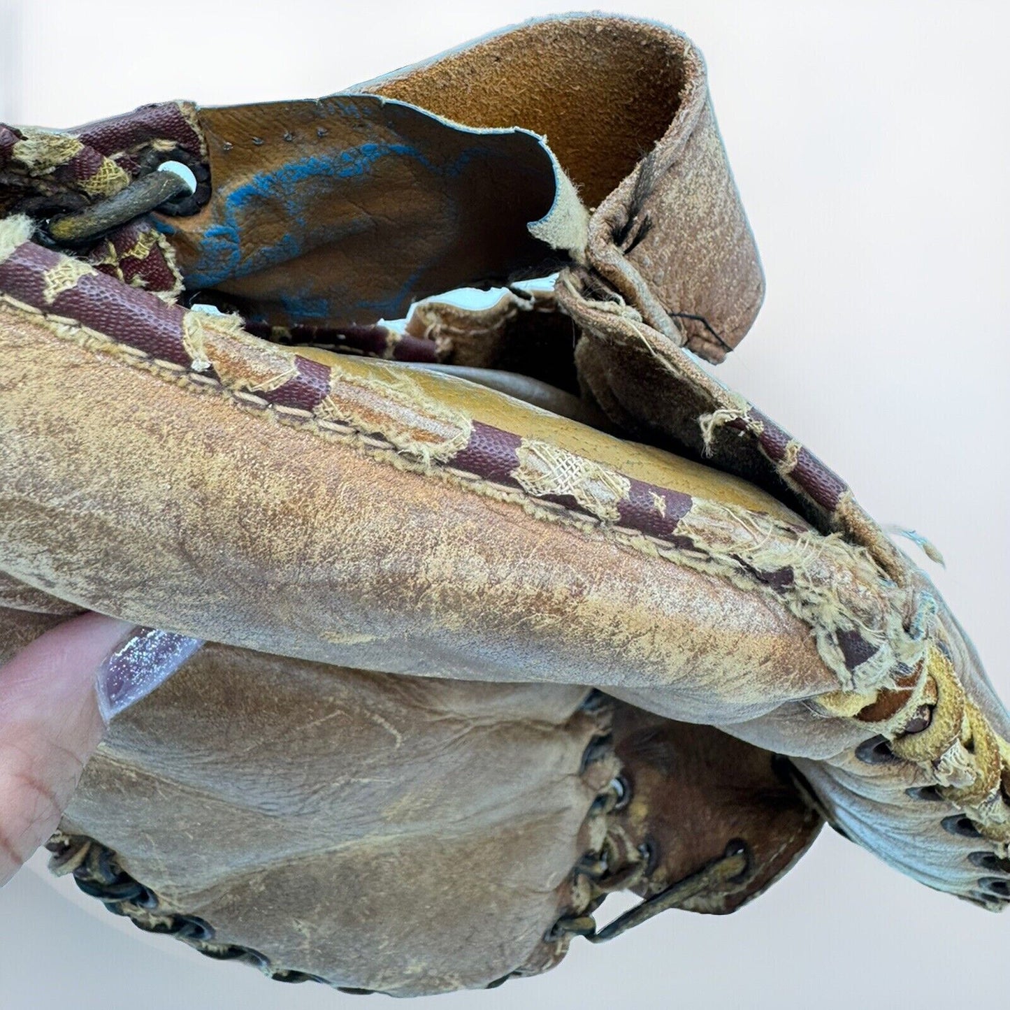 Vintage Antique Children’s Baseball Glove ~ Brand Looks Like It Says Sure Trap