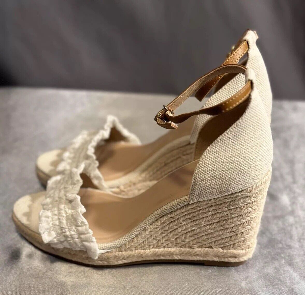 NEW DRAPER JAMES RSVP Gabrielle Women's Wedge Sandals - Sz 9 WCLTH