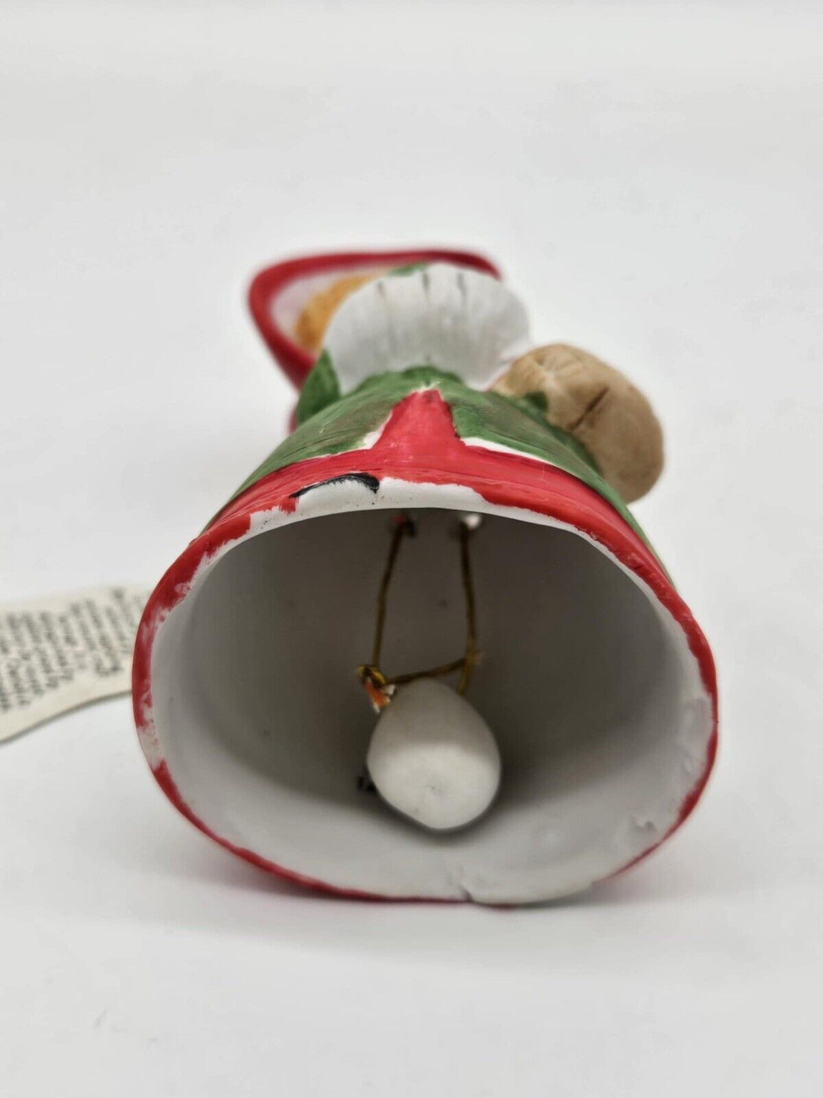 VTG Jasco Merri-Bells Bisque Porcelain Christmas Caroler Figurine Bell Keepsake