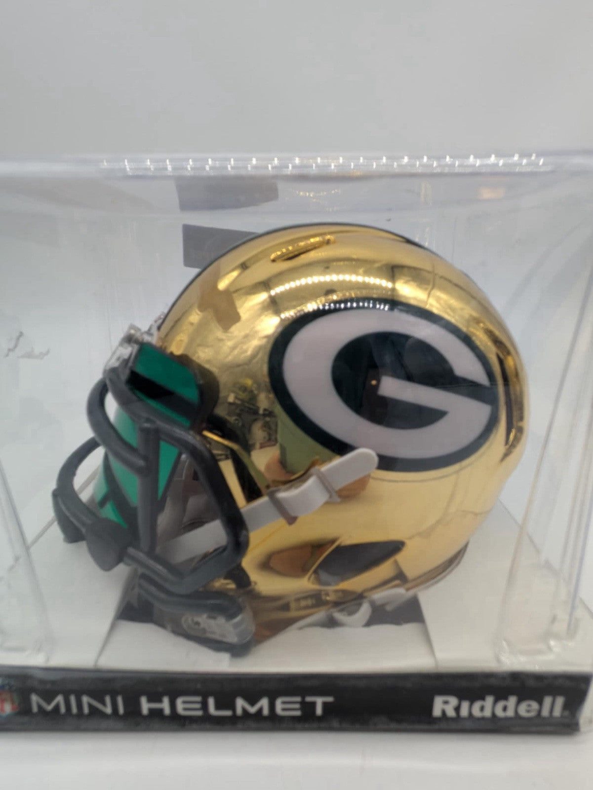 AARON JONES AUTOGRAPHED GREEN BAY PACKERS CHROME MINI HELMET JSA WPP411557