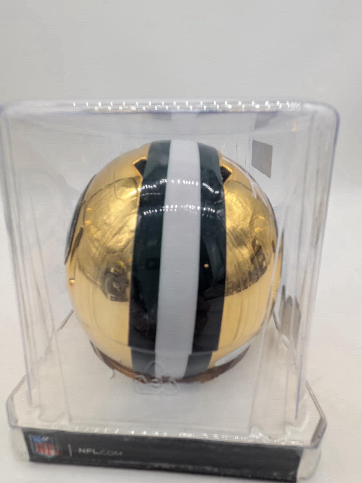 AARON JONES AUTOGRAPHED GREEN BAY PACKERS CHROME MINI HELMET JSA WPP411557