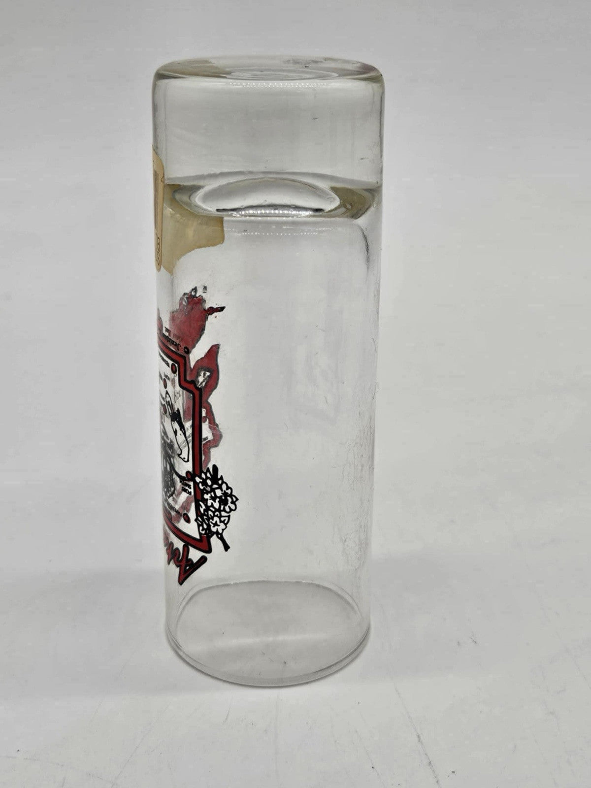 Shot glass Arkansas The Natural State. Has Map Plus Hogs On It. Tall Shot Glass