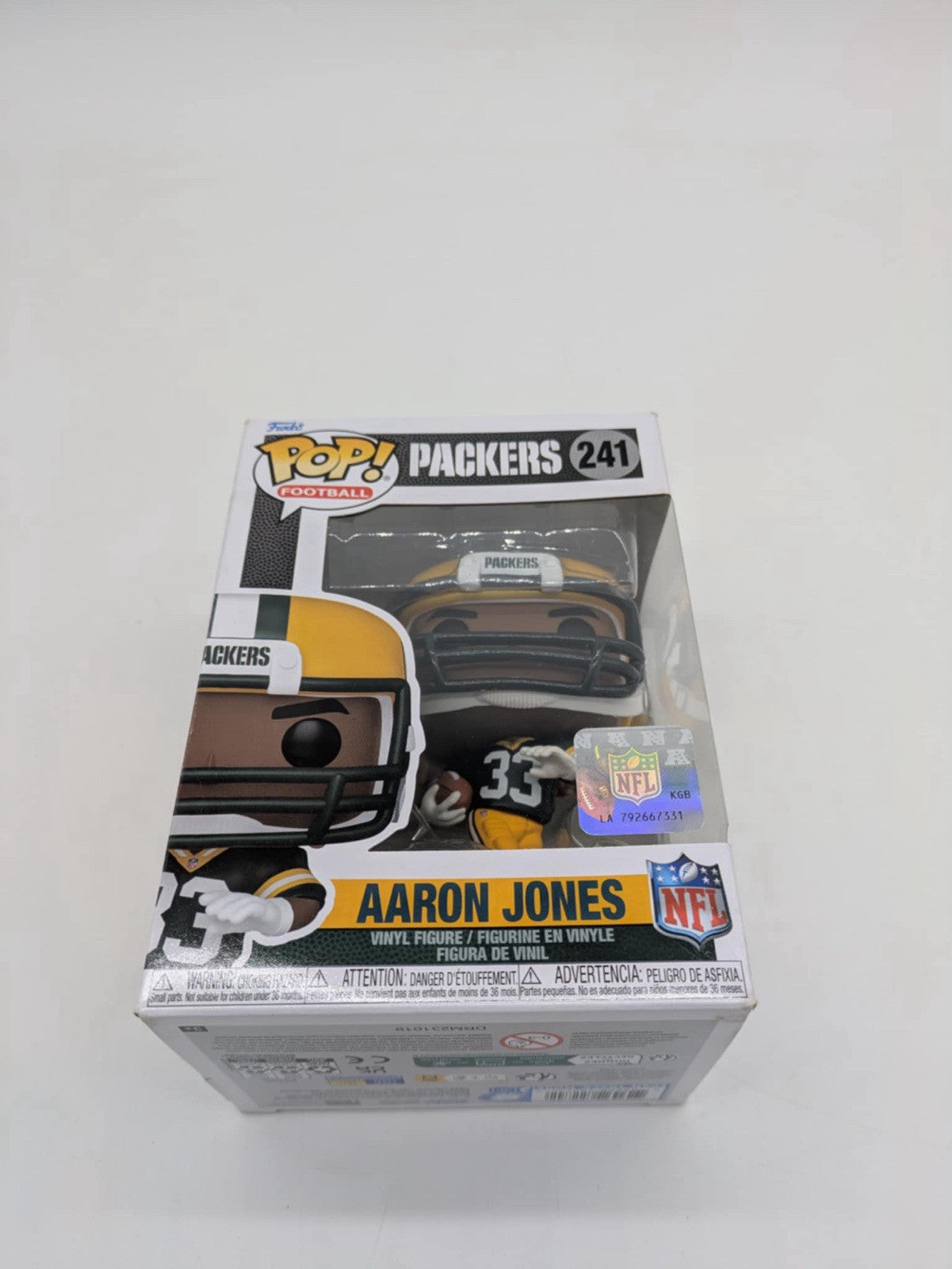 NFL Aaron Jones #241 Green Bay Packers Wave 11 Pop Vinyl Figure by Funko