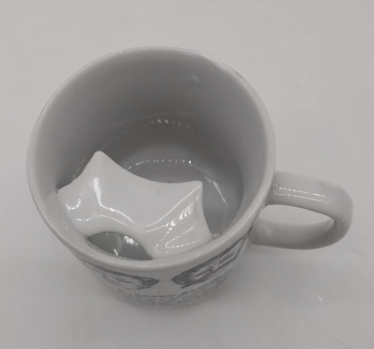 Nice Vintage Graphic Dyke's Beard Elixir "Mustache Mug" Shaving Mug Rare