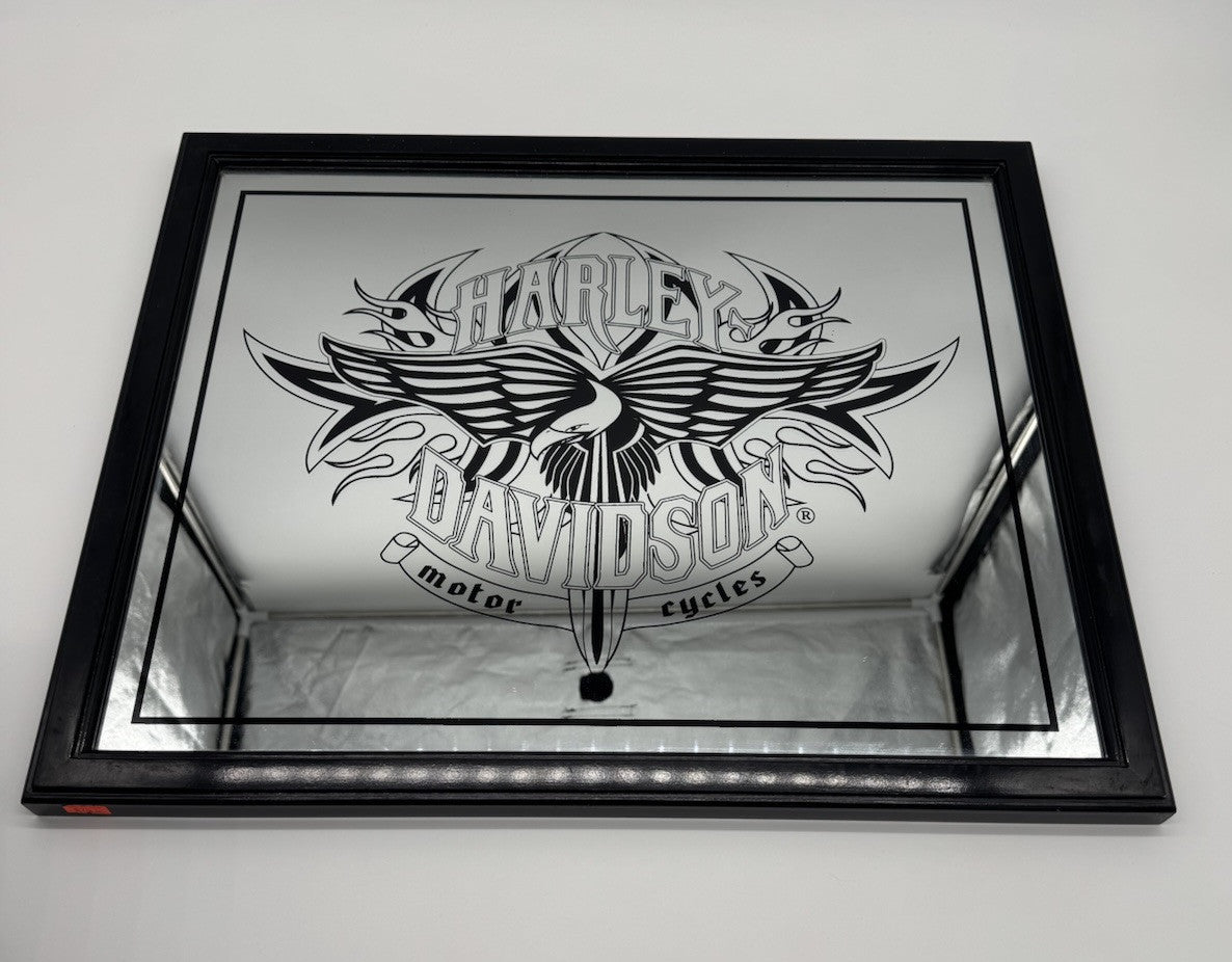 Vintage Harley Davidson Wall Mirror Harley Davidson Motorcycle - 22” X 18”