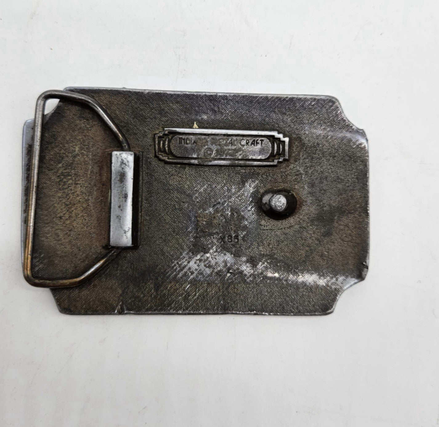 1977 I’LL GIVE UP MY GUN WHEN THEY PRY IT FROM Belt Buckle Indiana Metal Craft