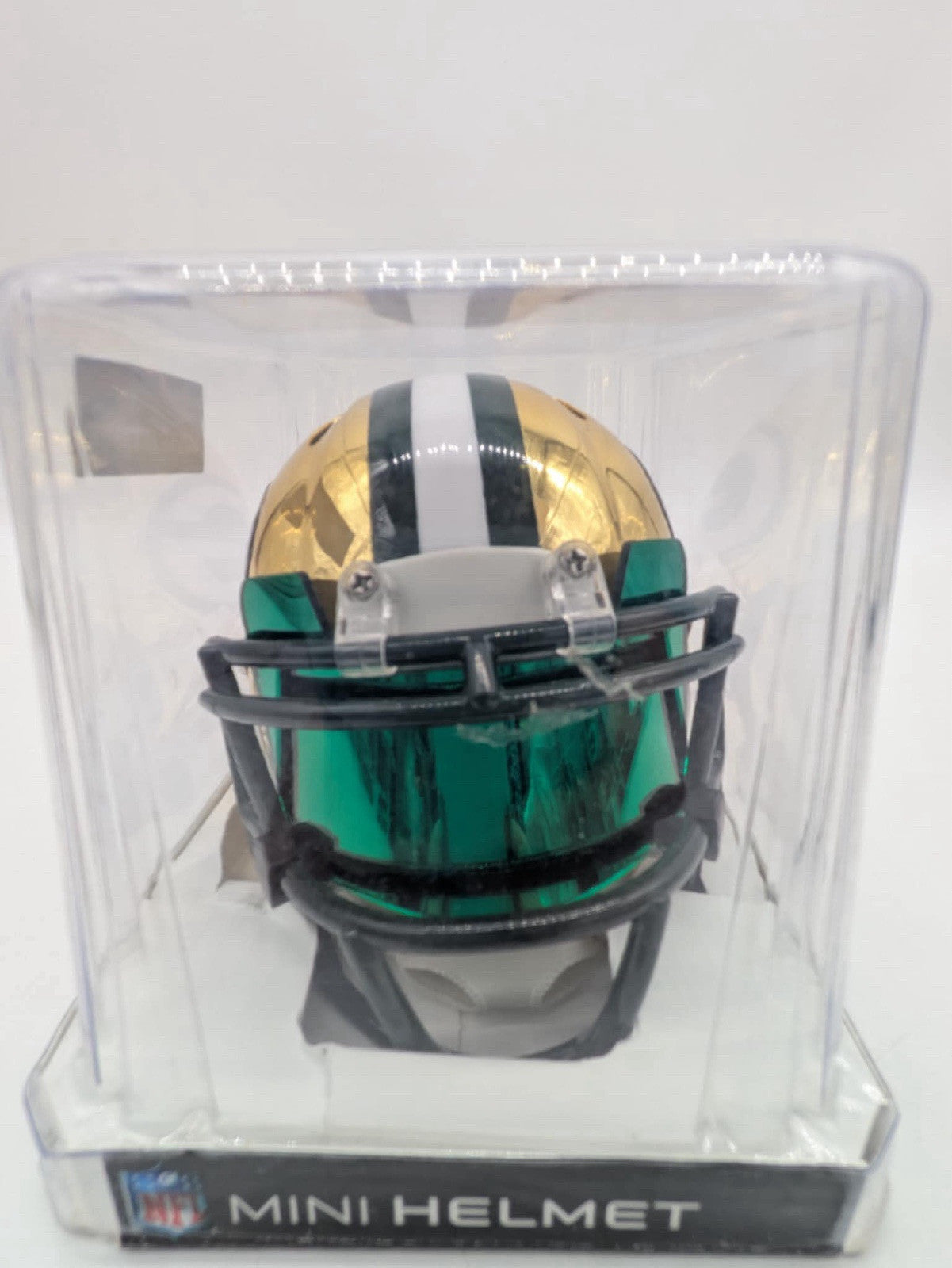 AARON JONES AUTOGRAPHED GREEN BAY PACKERS CHROME MINI HELMET JSA WPP411557
