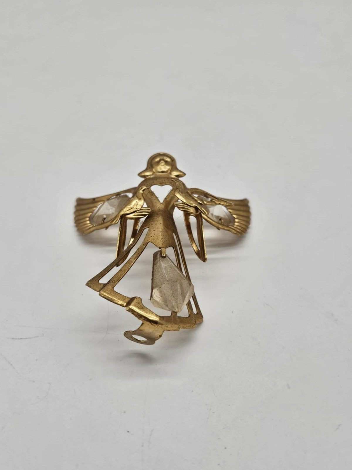 Austrian Crystal Mascot Intl. 24K Gold Plated ANGEL DOVES Sun Catchers 1996