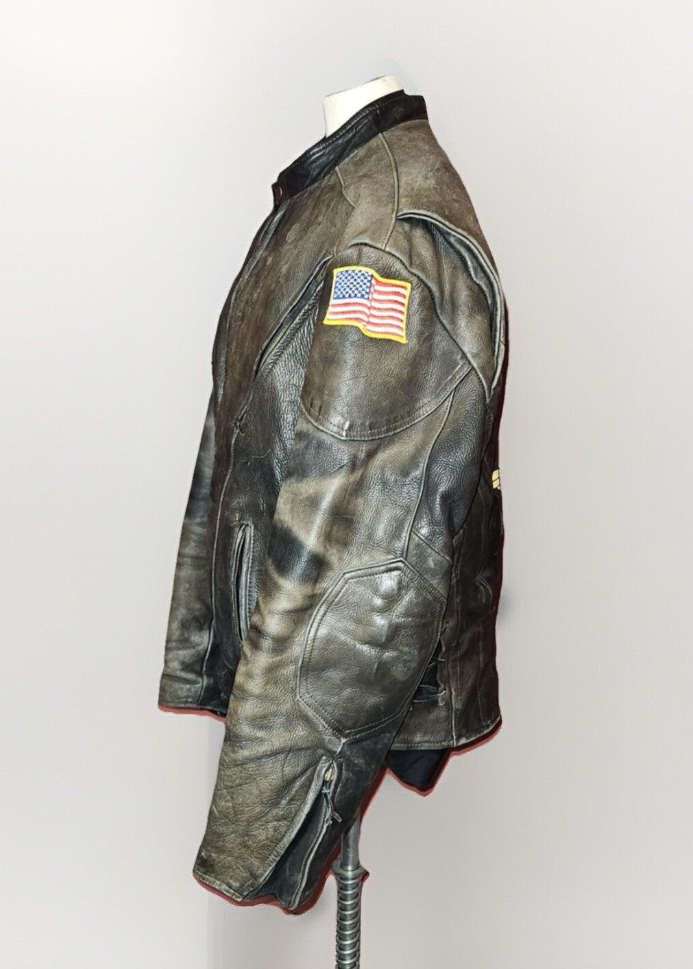 Vintage Unik Ultra Double Layered Leather Riding Jacket ~ Sz L