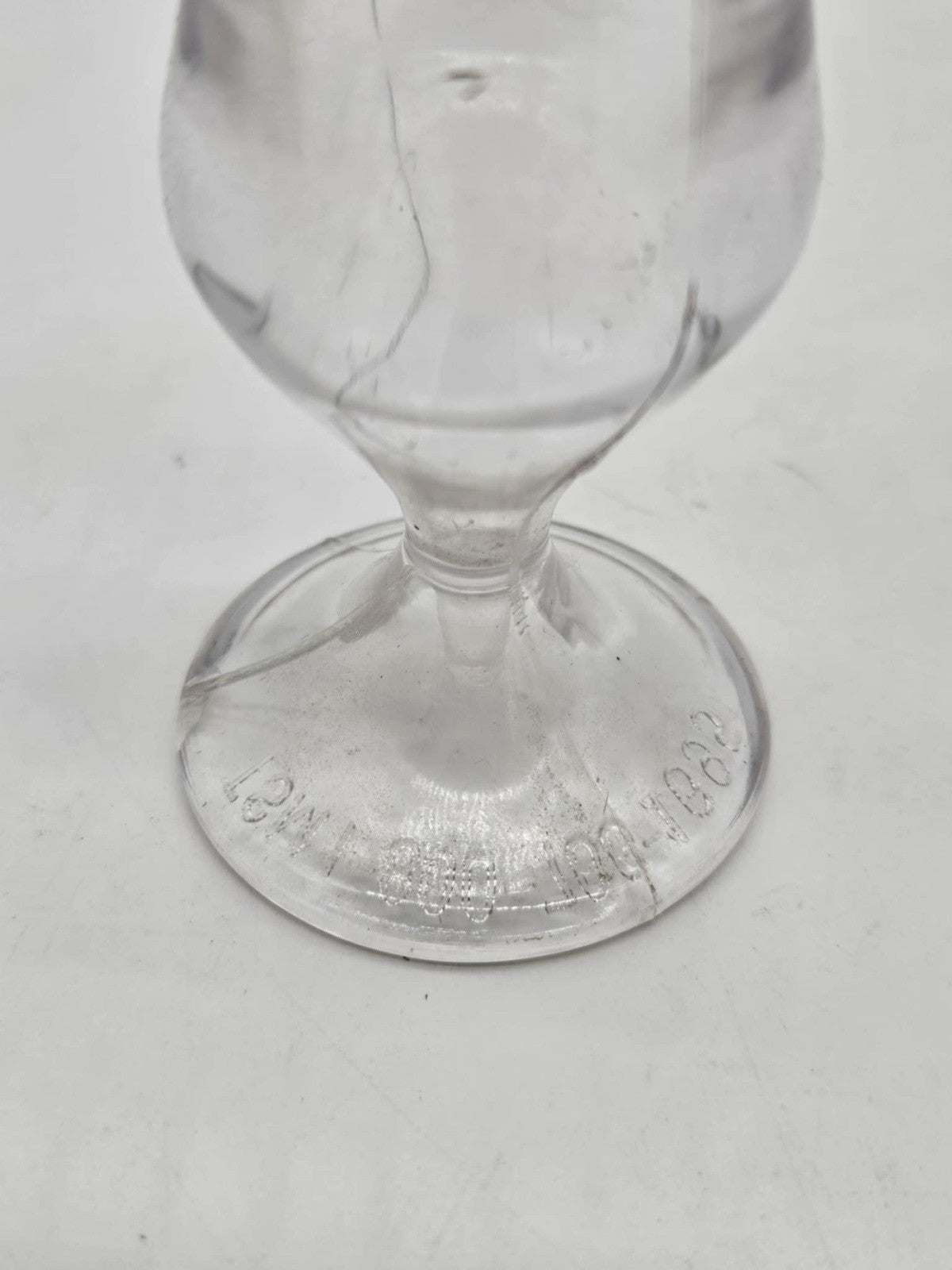 Vintage Southern Comfort Hurricane Style Barware 8” Glass w/ Metal Hook Clasp