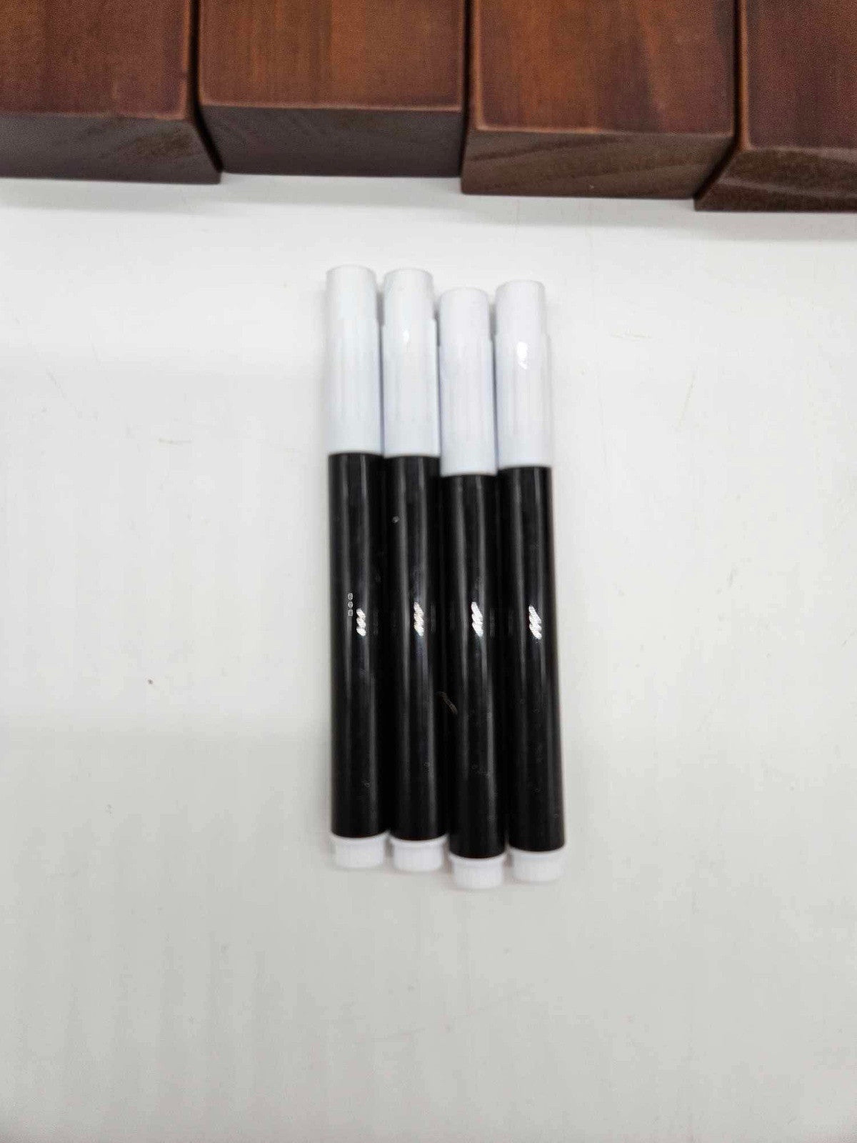 Set of 4 Walnut Beer Taps - With Optional Chalk Finish - Flat Top