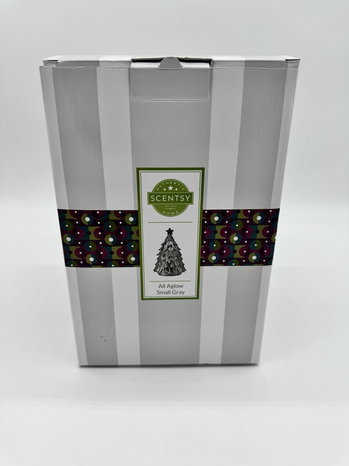 Scentsy ALL AGLOW SMALL GRAY Scented Wax Warmer New in Box DISCONTINUED