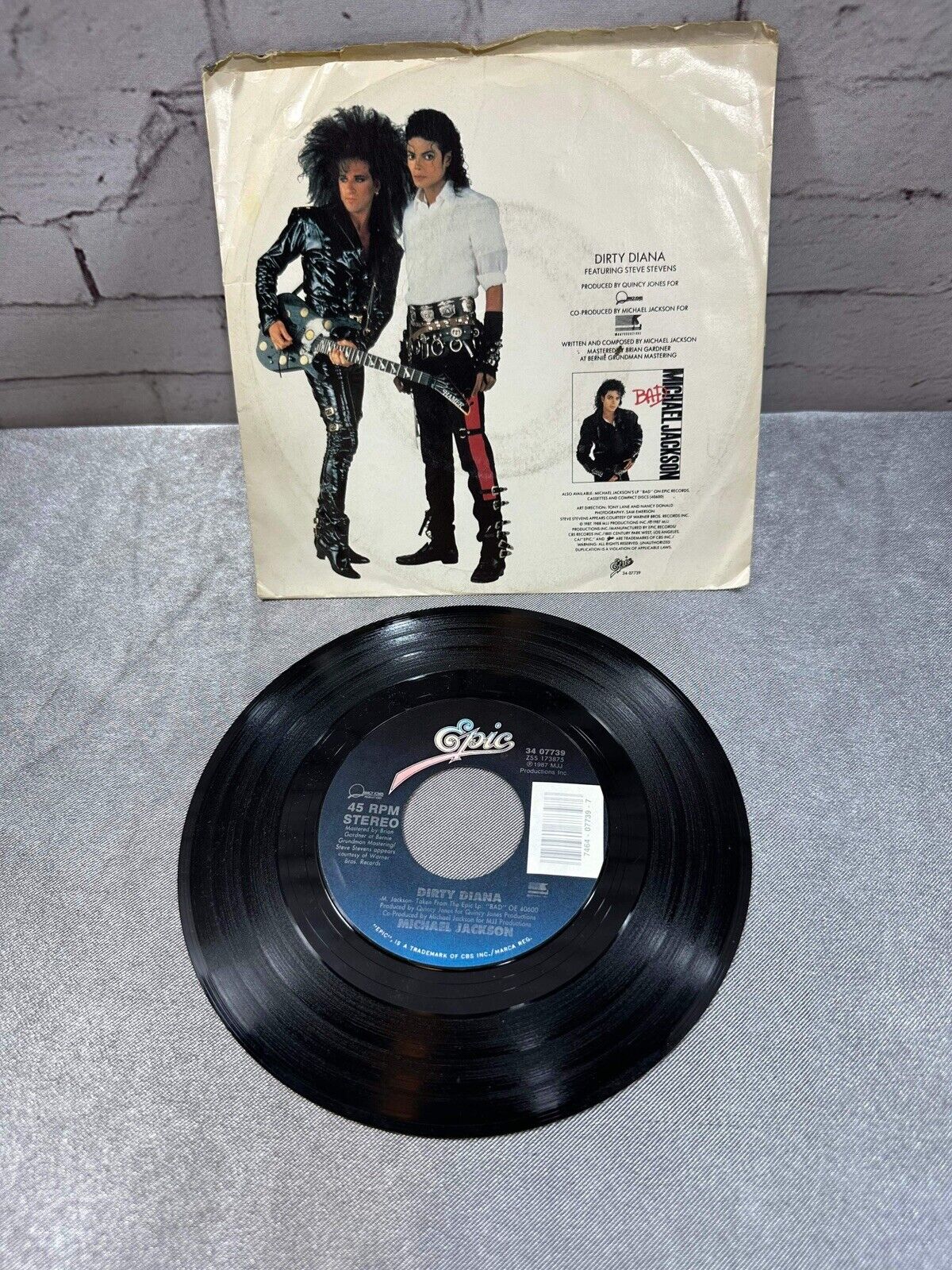 Michael Jackson 45 Vinyl  - Dirty Diana