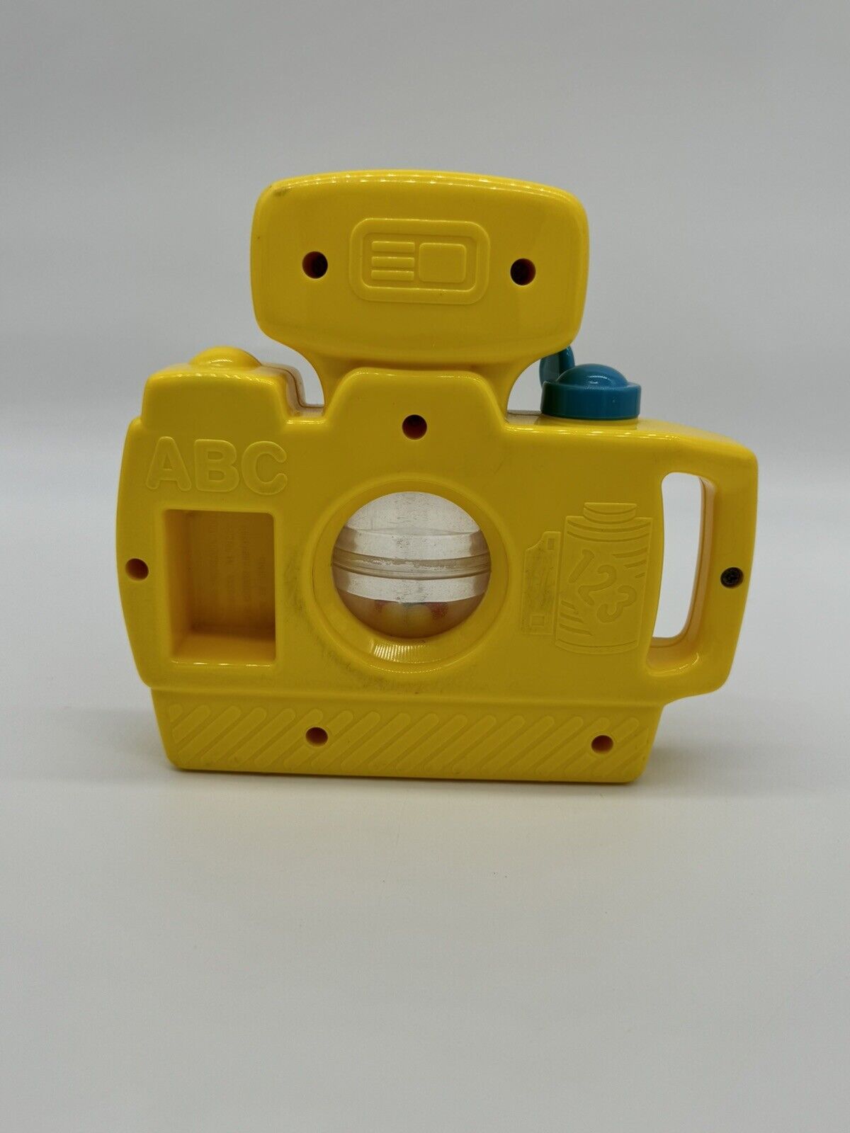 Vintage 1989 PLAYSKOOL Baby Busy Yellow Camera Toy As Is