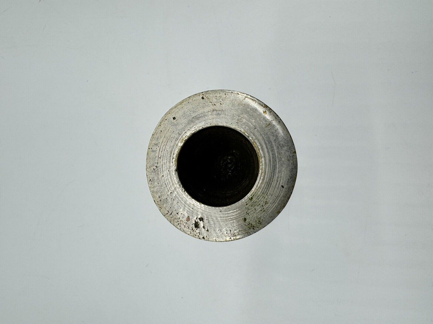 Vintage Candle Holder Bell Service Ringer Etched Metal Silver Patina 4" India