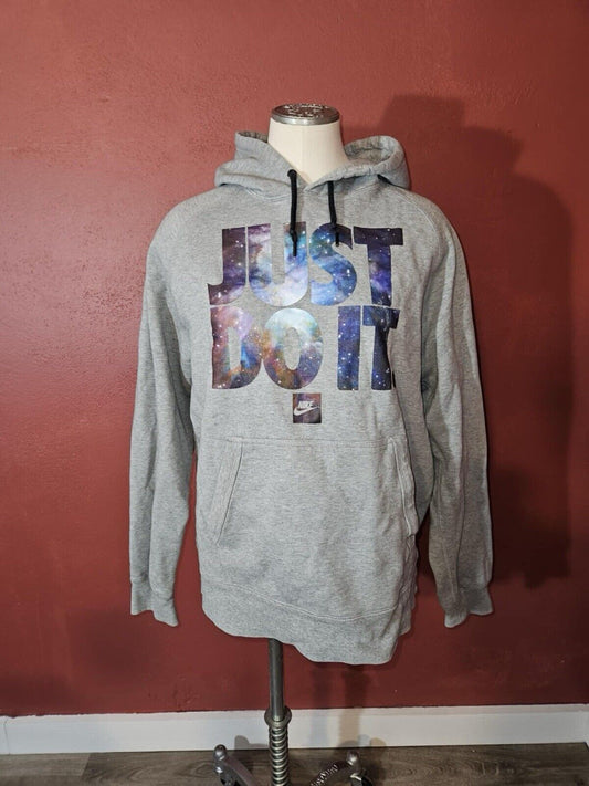 Vintage Nike Galaxy Hoodie Sweatshirt Sz L Grey