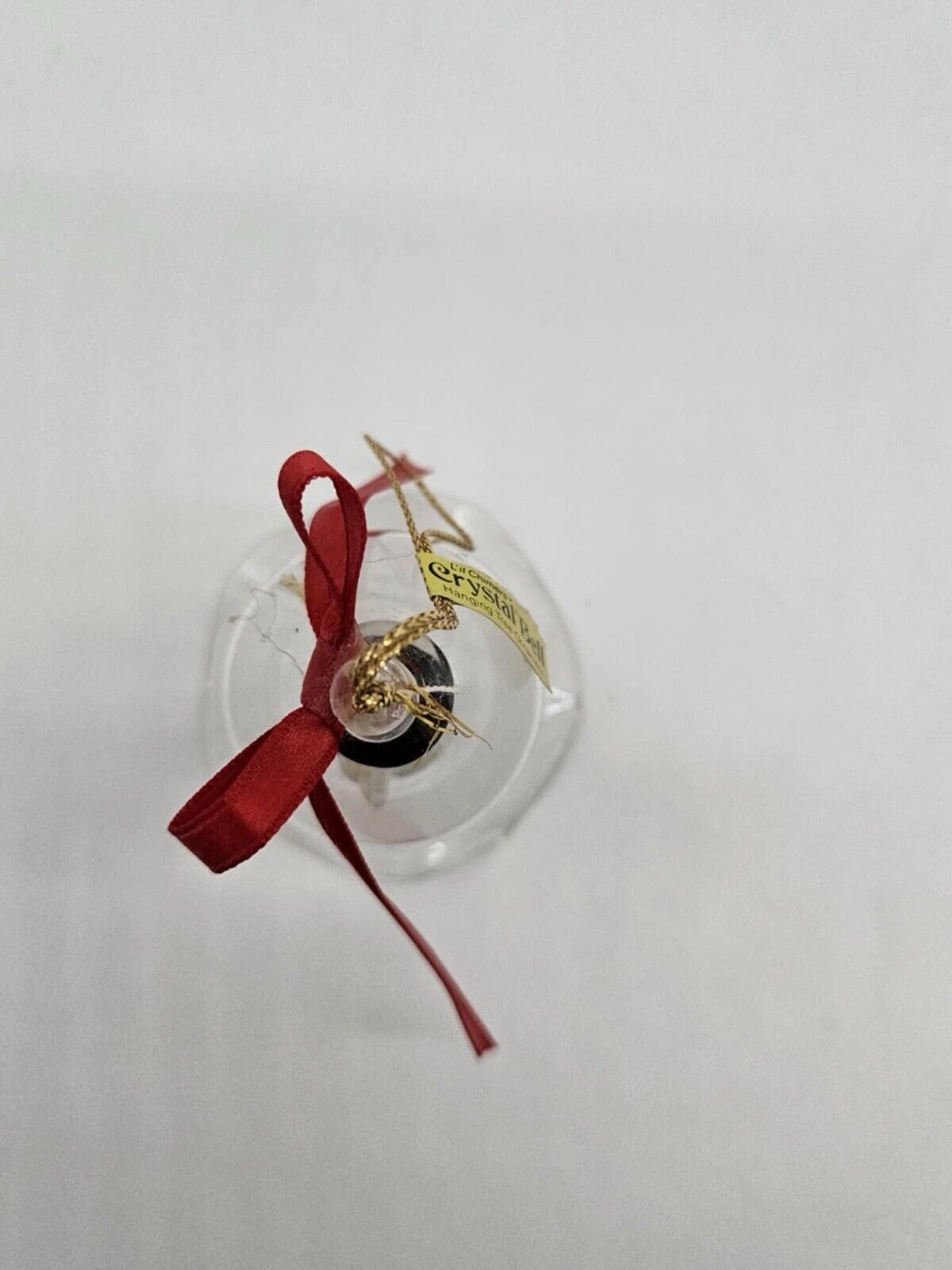 Vintage Crystal Bell Christmas Ornament Bisque Porcelain Lil Chimers Snowman