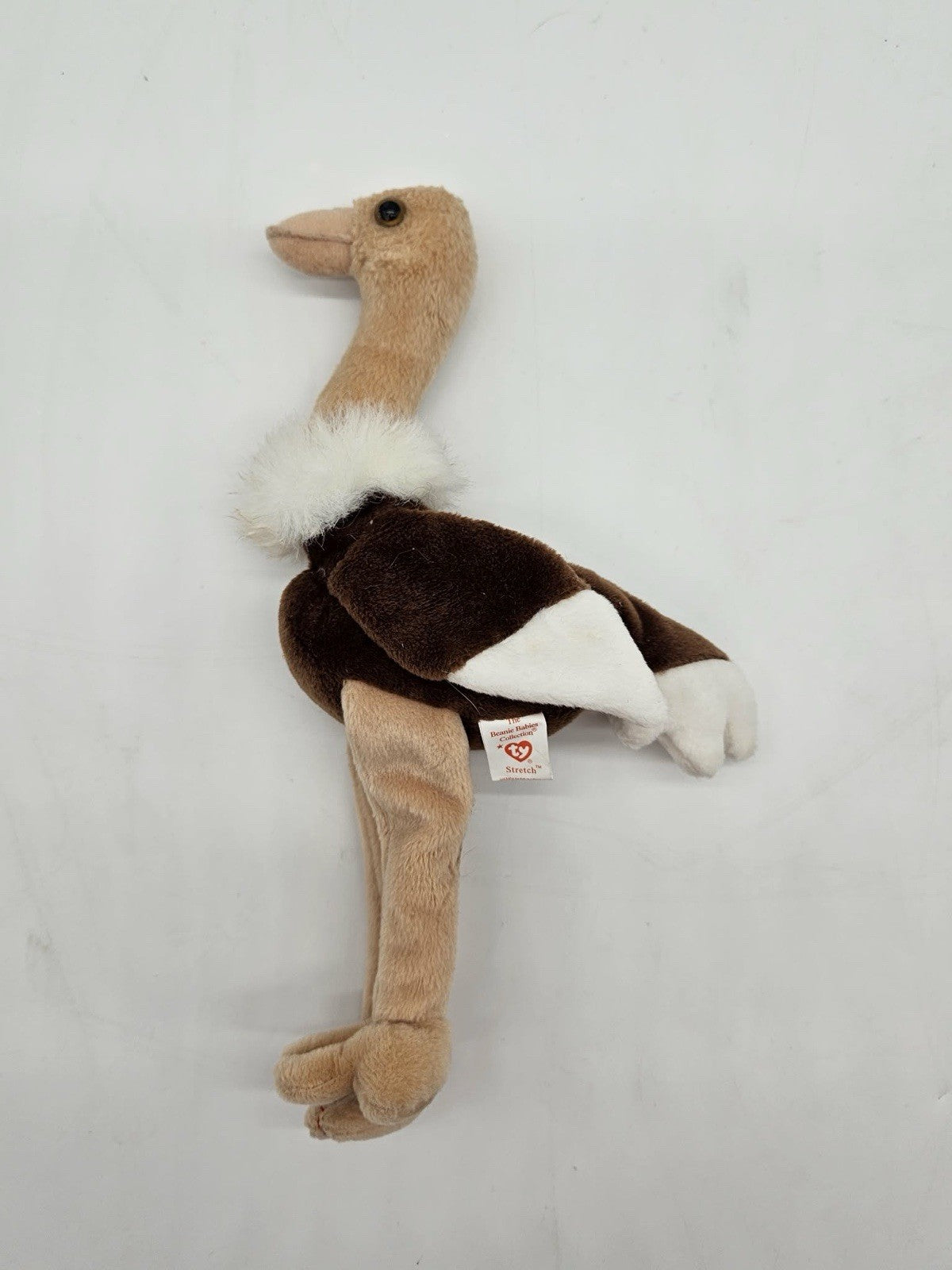 Ty * Beanie Babies ~ 'Stretch' the Ostrich * 1997 * NO Hang Tag * Well Worn Tag