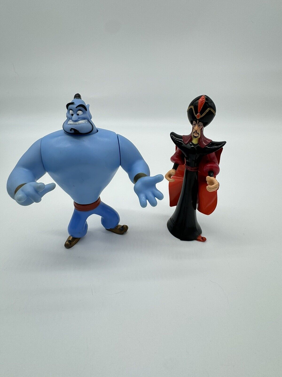 Vintage 1993 Disney Store Aladdin PVC Figurines Genie & Jafar