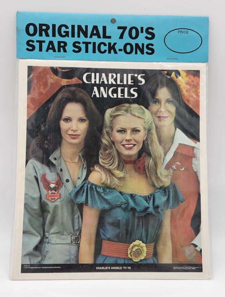 Vintage Charlie's Angels TV Show Sticker 1977 Jacqueline Smith ~ NIP