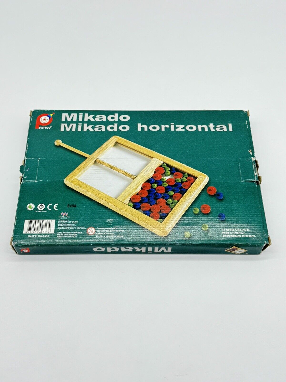 Mikado Horizontal Wooden Board Game 2004 Pintoy Skill & Steady Hand Thailand