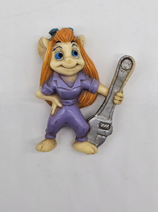 ~1991 Rescue Rangers Gadget Hackwrench Figure Disney Kellogg's Used~
