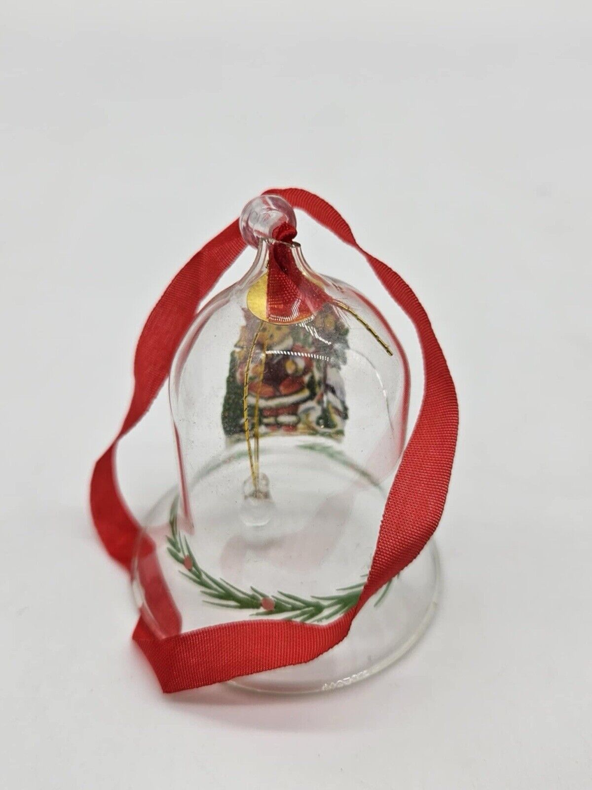 VINTAGE GLASS BELL Christmas Holiday Caroler￼