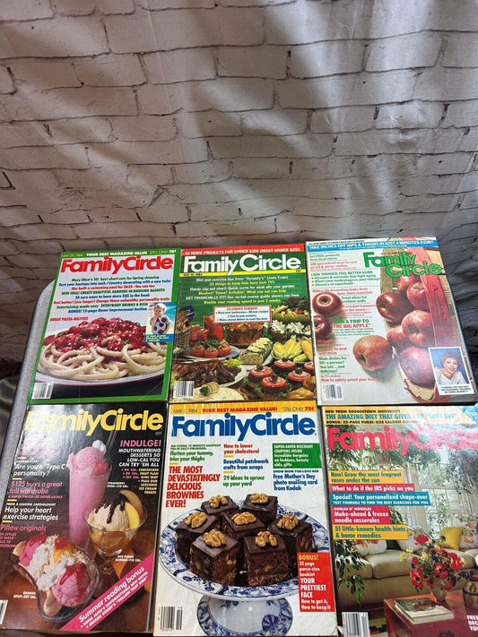 Family Circle magazine lot - Early 1980's lot of 6 - Vintage Back Issue