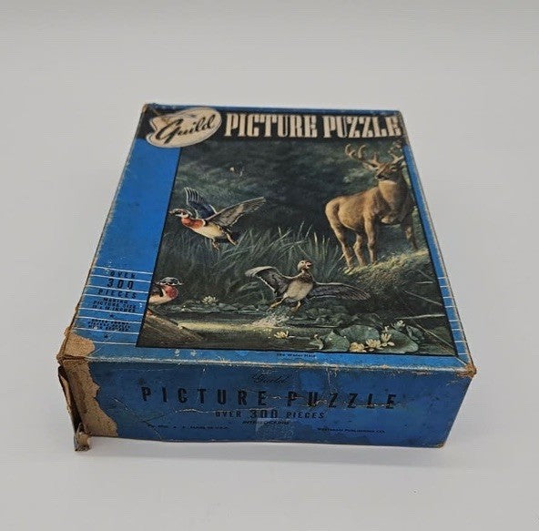 Vintage Picture Puzzle By Guild, The Water Hole, (V11)