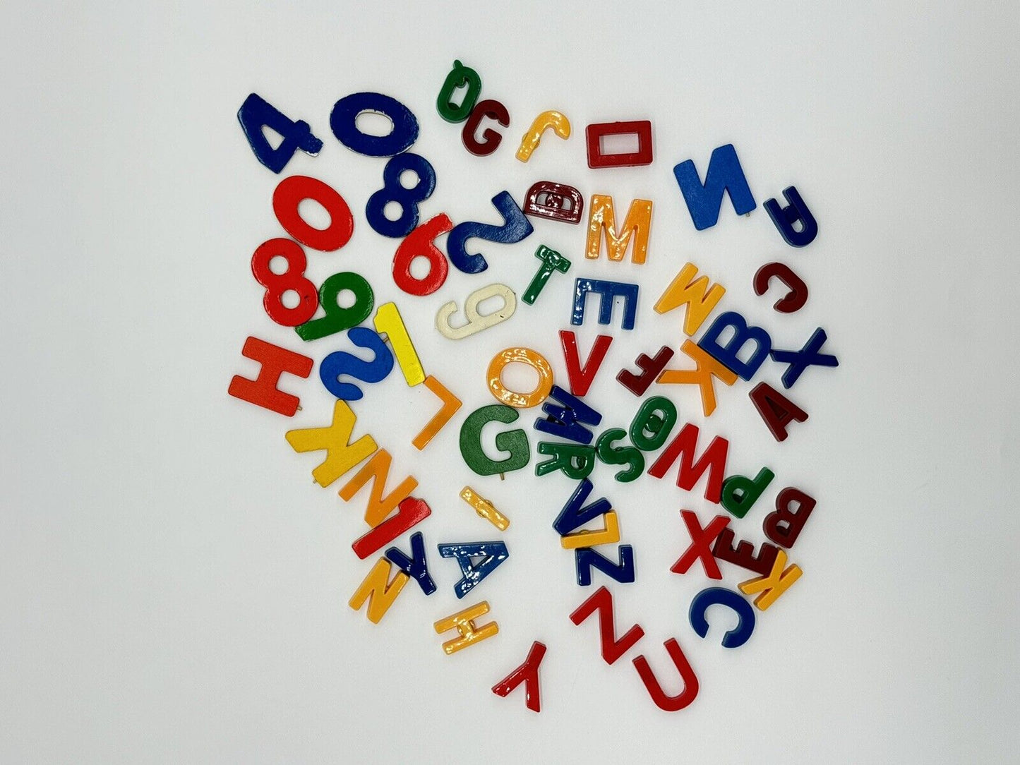 Vintage 90's  Letters & Numbers Lot - Refrigerator Letter Magnets Kitchen