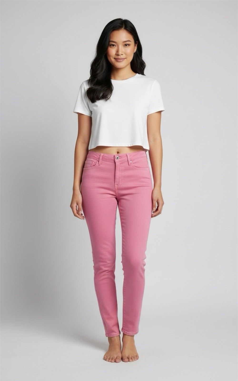 Fashion Nova Pink High Rise Skinny Jeans Womens Size 3 Small