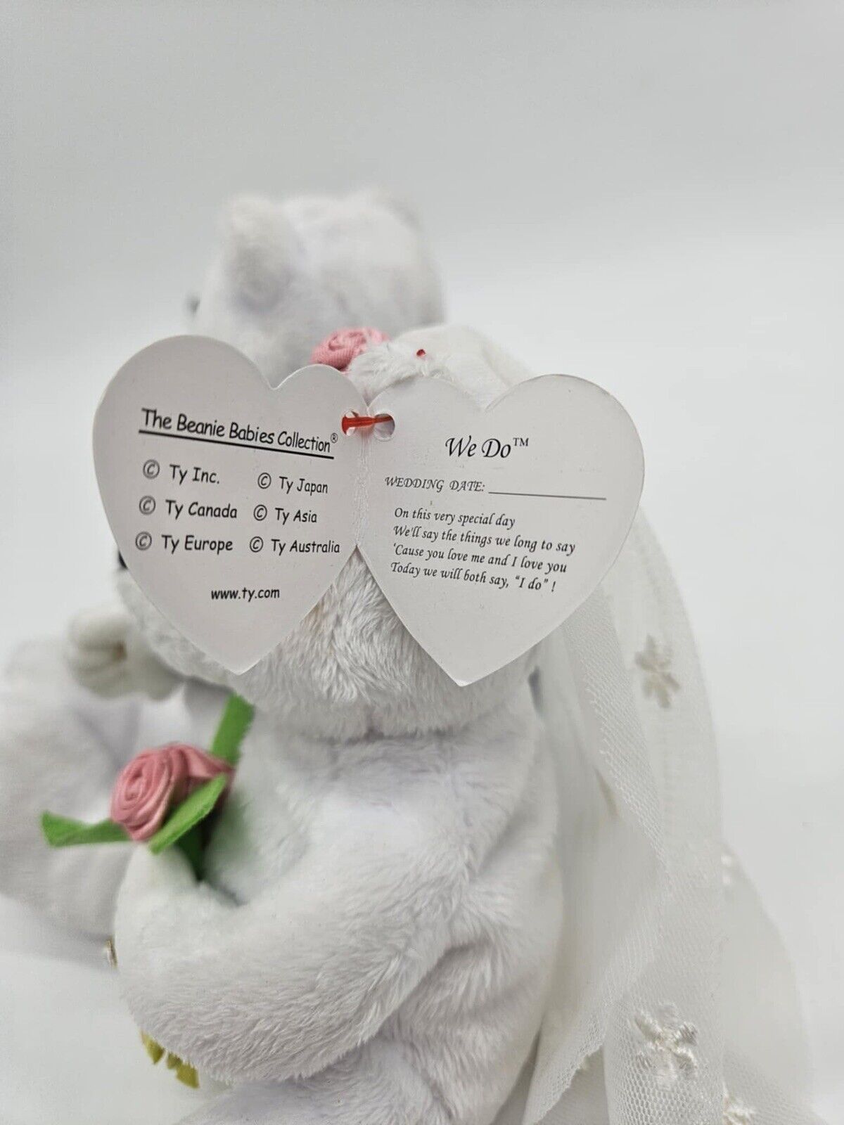 TY Original Beanie Babies Plush We Do Bride & Groom Wedding Beanie Bears Tag